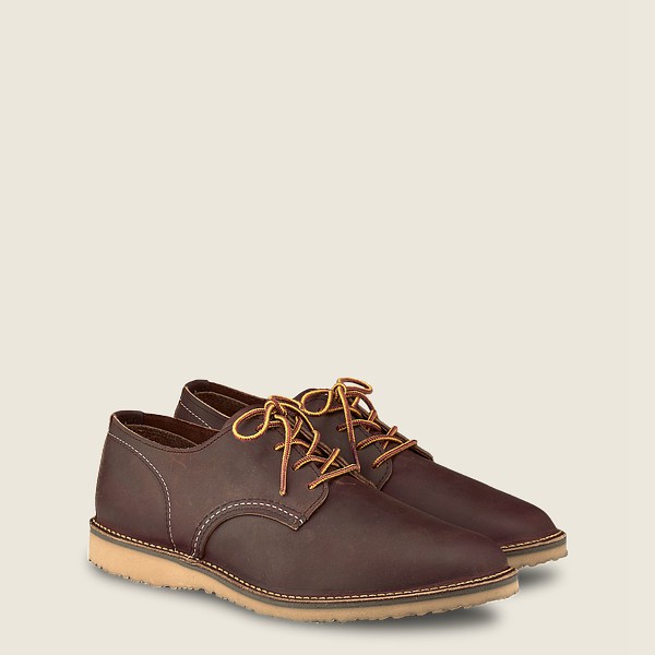 Oxford Herre - Red Wing Weekender – Rough & Tough Læder - Brune - TXGDPZ-598